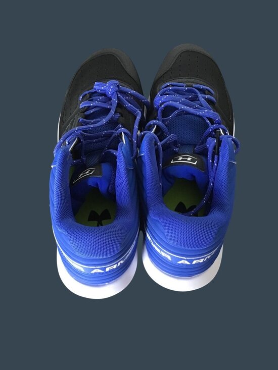 Under Armour Youth Baseball Cleats Size 11.5 Black & Blue Synthetic main image 4